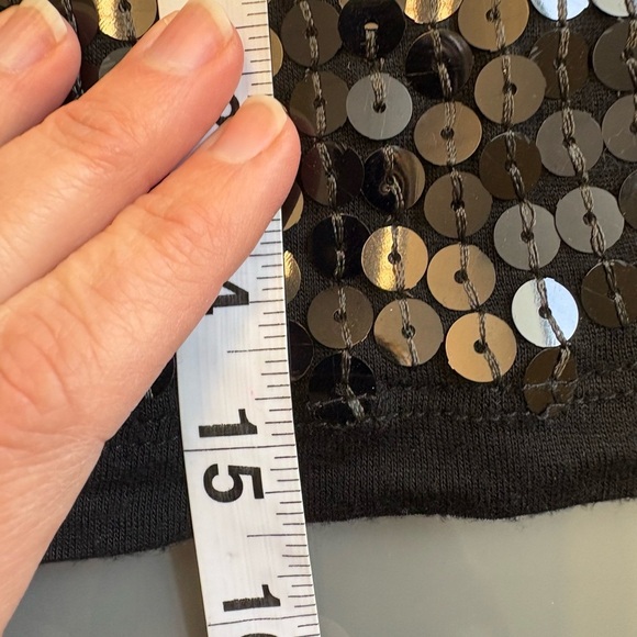 Urban Behavior Black Sequin Shimmer racerback Crop Tank Top women's size XS - Picture 7 of 7